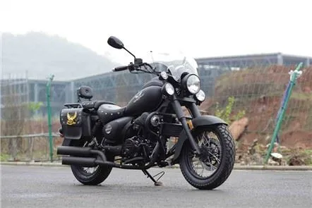 Μαύρη ηλεκτρική μοτοσικλέτα Big Twin Lowrider Chopper Style